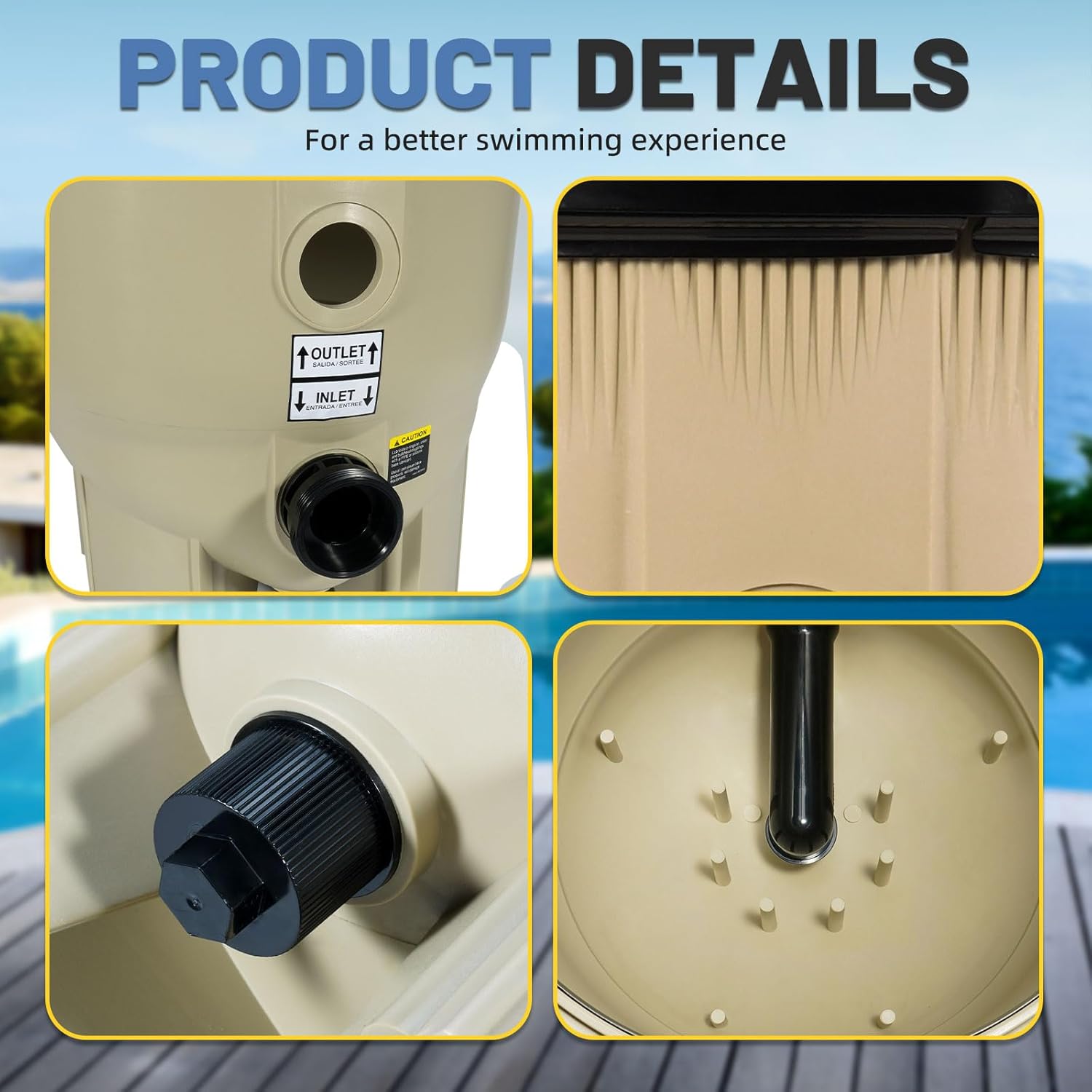 170017 Tank Bottom with 190003 Clamp, Fit for Pentair FNSP48 FNS Plus Pool and Spa D.E. Filter 180008 |48 sq. ft. 96 GPM Replace for Pentair Swimming Housing Filter Assembly