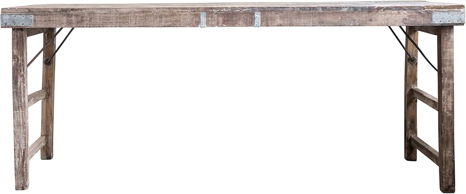 Creative CoOp Reclaimed Wood Folding Table with Tin