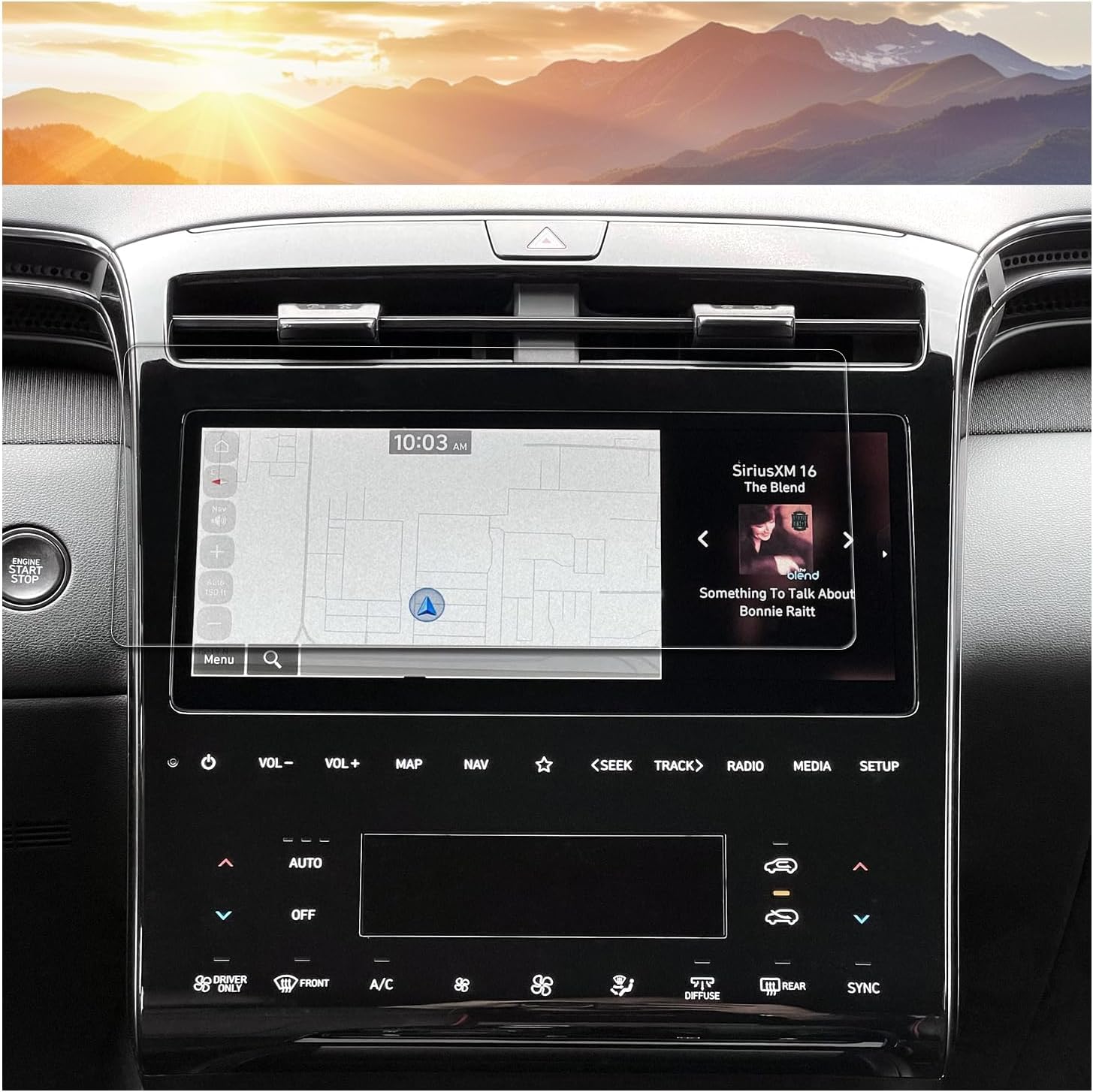 SXCY for 2025 Hyundai Tucson Screen Protector [6PCS Apart, Dash+GPS+AC] for 2025 Hyundai Tucson Accessories Curved Navigation&Instrument+AC Screen