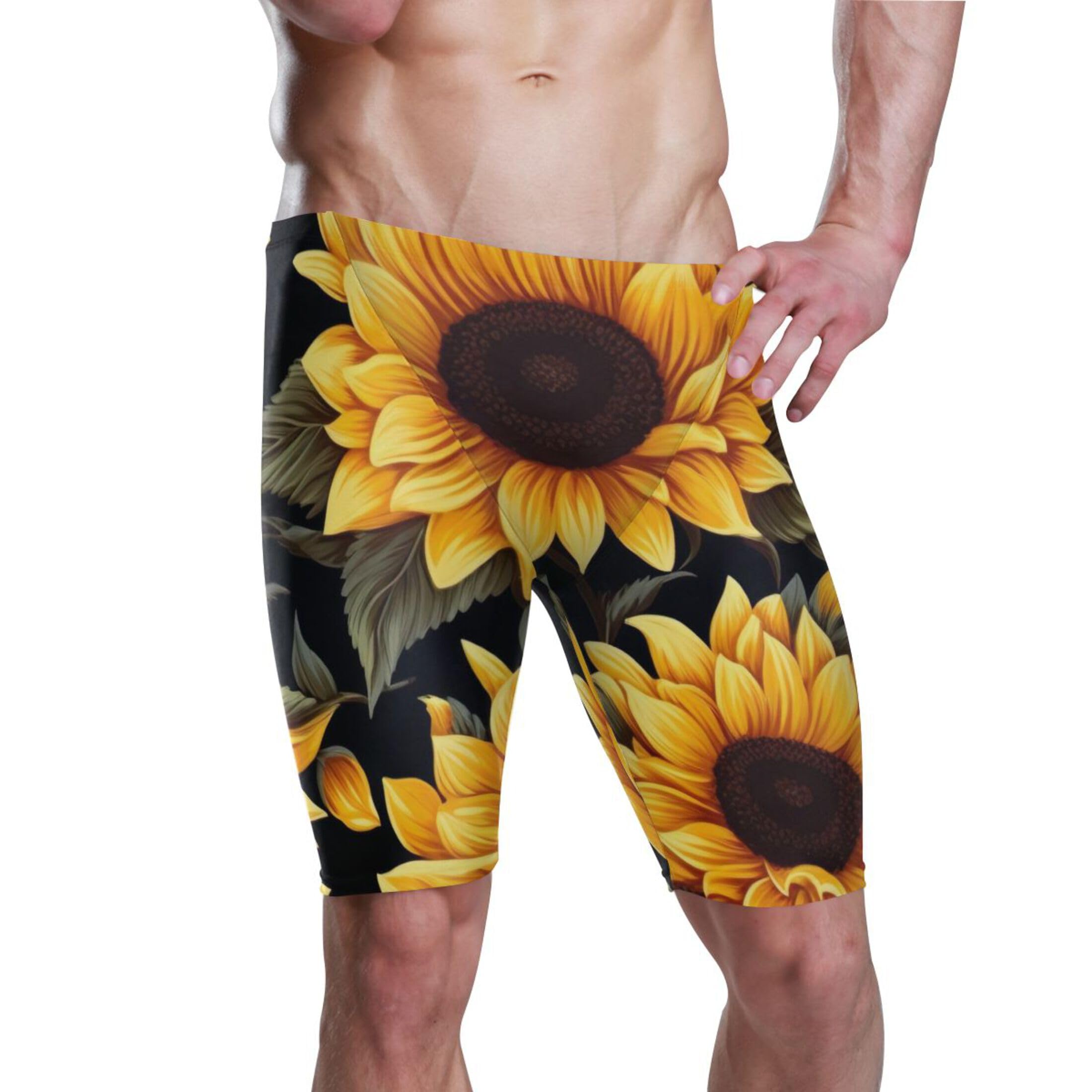 UMIRIKO Sunflower Men's Swim Jammers Swimsuit M B0401470