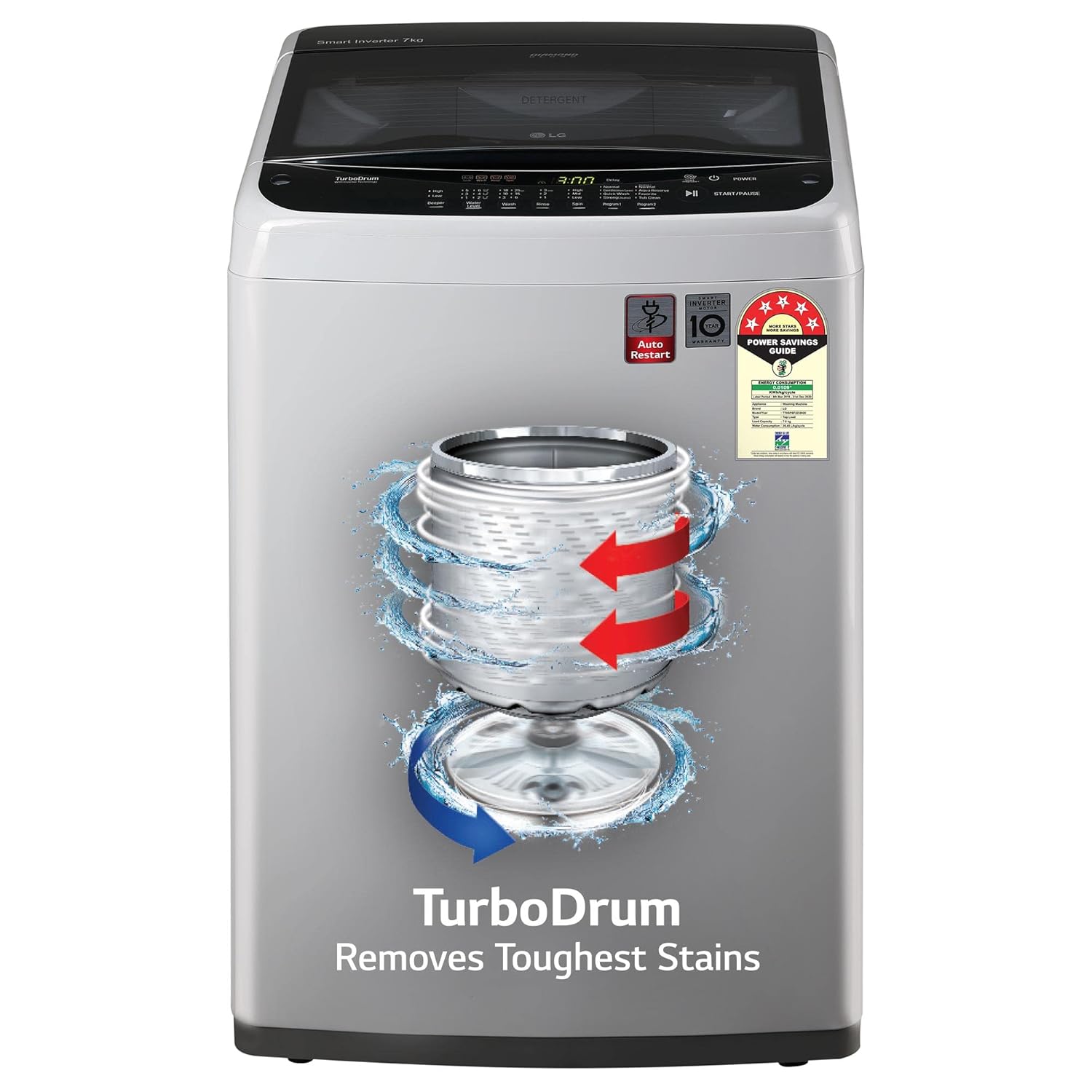 LG 7 kg Inverter FullyAutomatic Top Loading Washing Machine (T70SPSF2Z