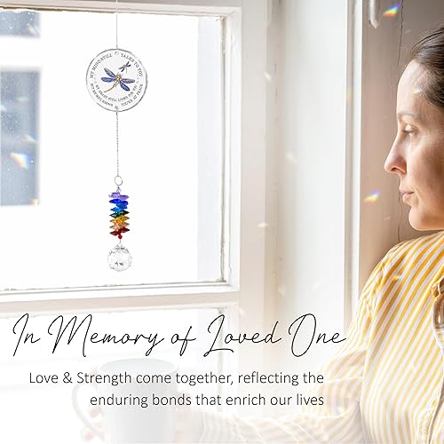 Miniatura 3 de Atrapador de Sol Conmemorativo - Regalo de Simpatía para Pérdida de un Ser Querido - Fabricante de Arco Iris de Cristal - Recuerdo de Duelo -