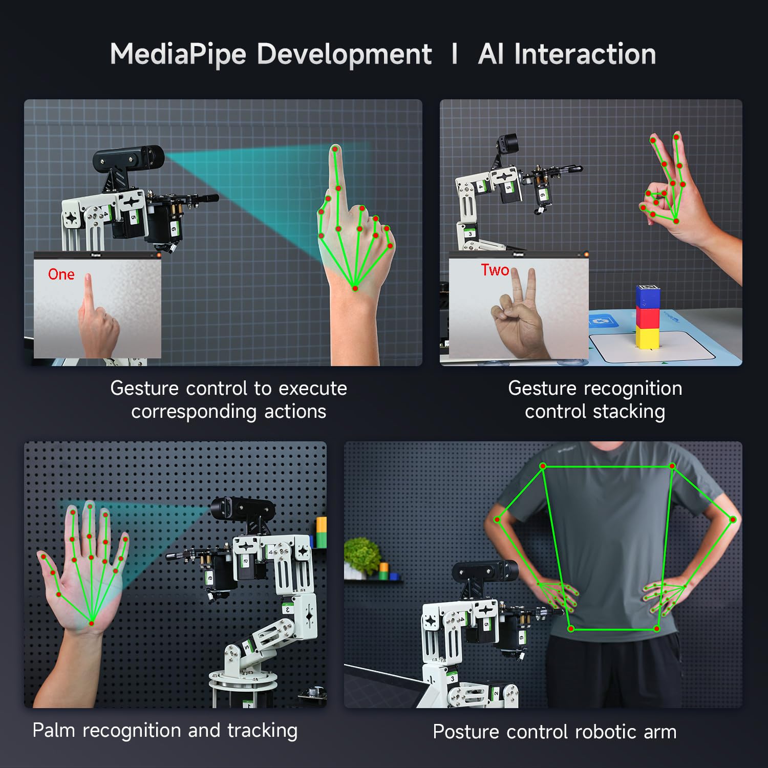 Yahboom DOFBOT PRO 6-DOF AI Smart Recognition Robot Arm | Orin Nano SUPER 4GB Master Control 3D Space Grabbing,Equipped with 10.1-inch Display (Ultimate with Orin Nano 4GB)