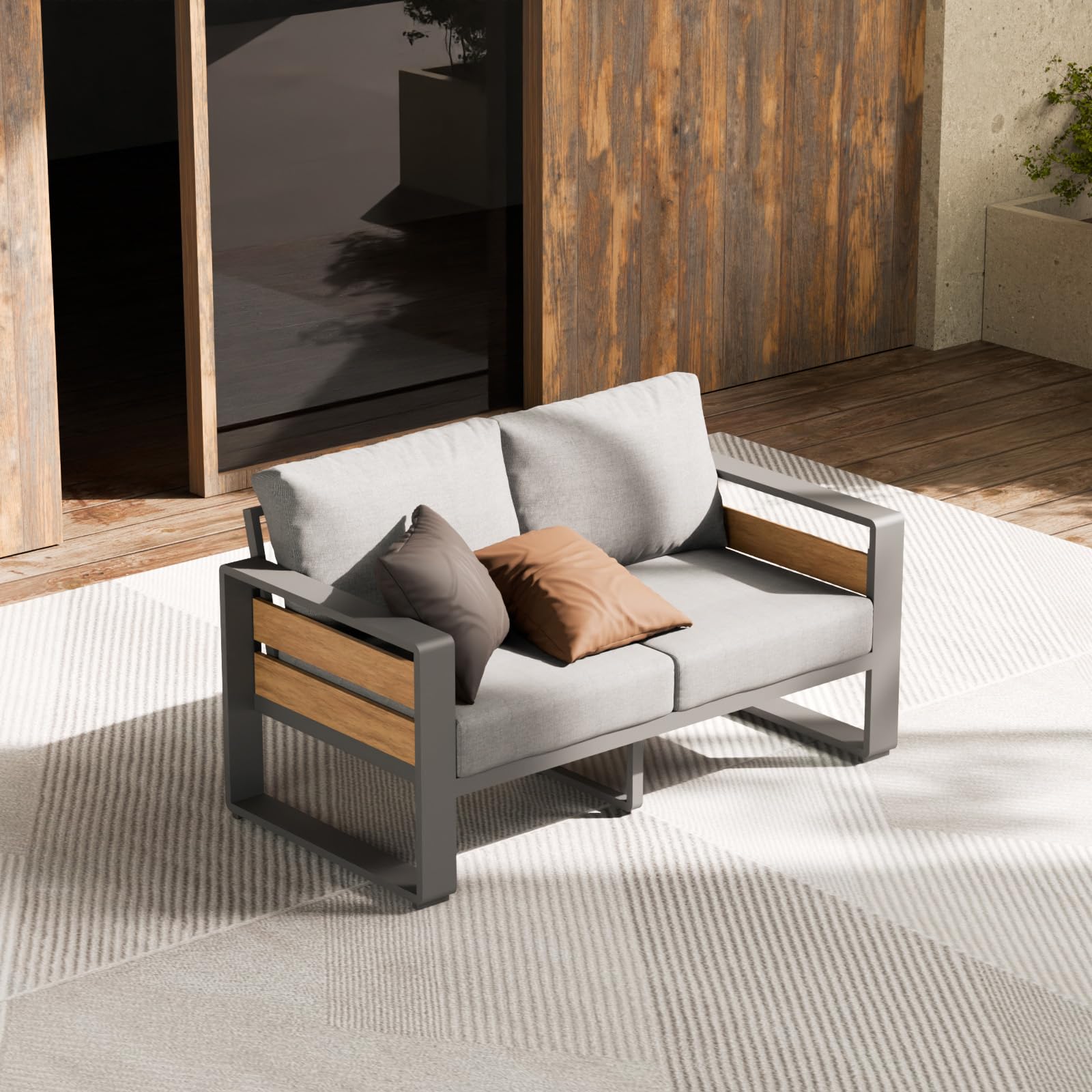 ZANDOR Aluminum Loveseat