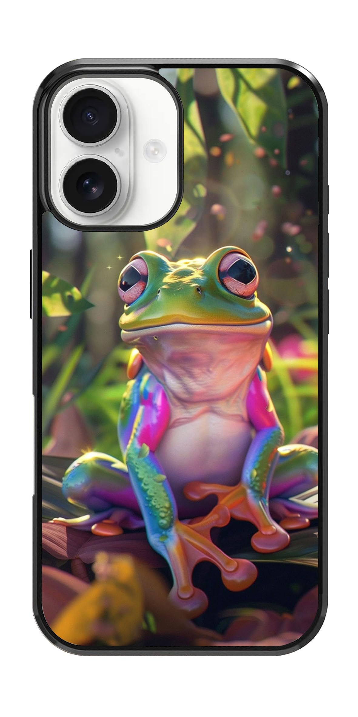 Jeuloth for iPhone 16 Case - Colorful Frogs in The Sun Designed Phone Case - TPU Phone Case - Drop Protection