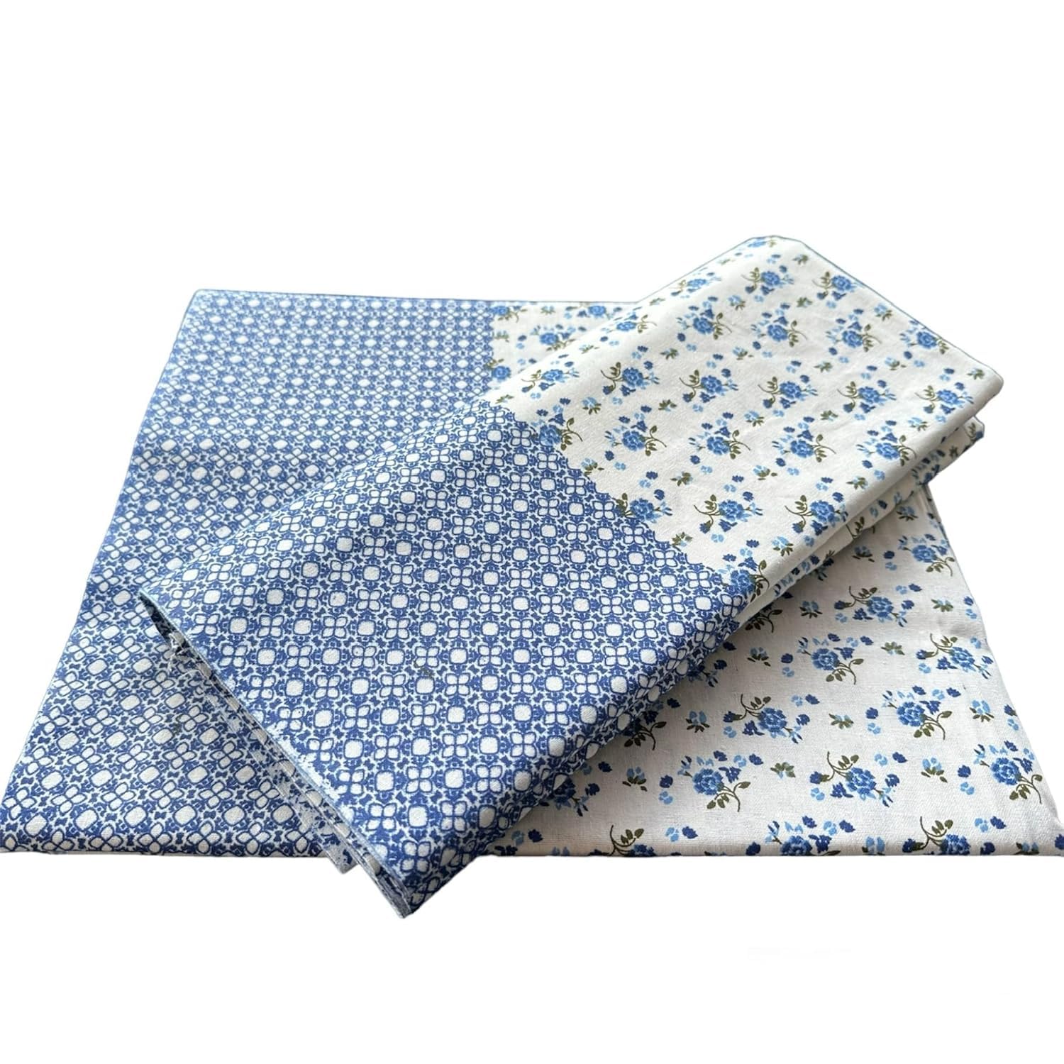 100% Fine Cotton Beautiful Floral Thin Layer Soft Top Sheet/Ac Summer Sheet Odhne k liye Cheddar (Top Sheet Size: 60X90) Pink, Set of 2, 250 TC-image-30