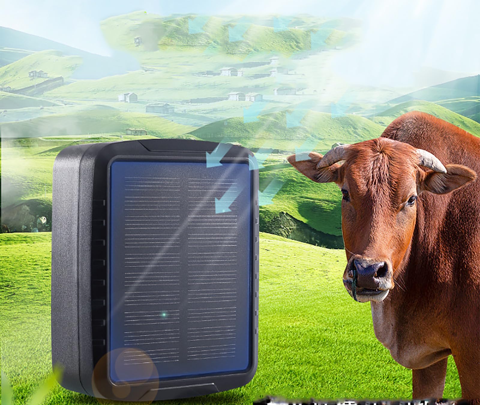 McbeAn Localizador GPS De Animales, Rastreador Solar De Mascotas, Posicionamiento En Tiempo Real, Seguimiento Histórico| Alarma Remota| Monitoreo Móvil| IP68 a Prueba De Agua, para Bovinos, Ovinos
