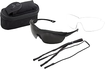 EDGE Eyewear HO2K-1 Overlord 2 Lenses Kit Soft-Touch Matte Black Frame/Clear Vapor Shield, G-15 Vapor Shield Lenses