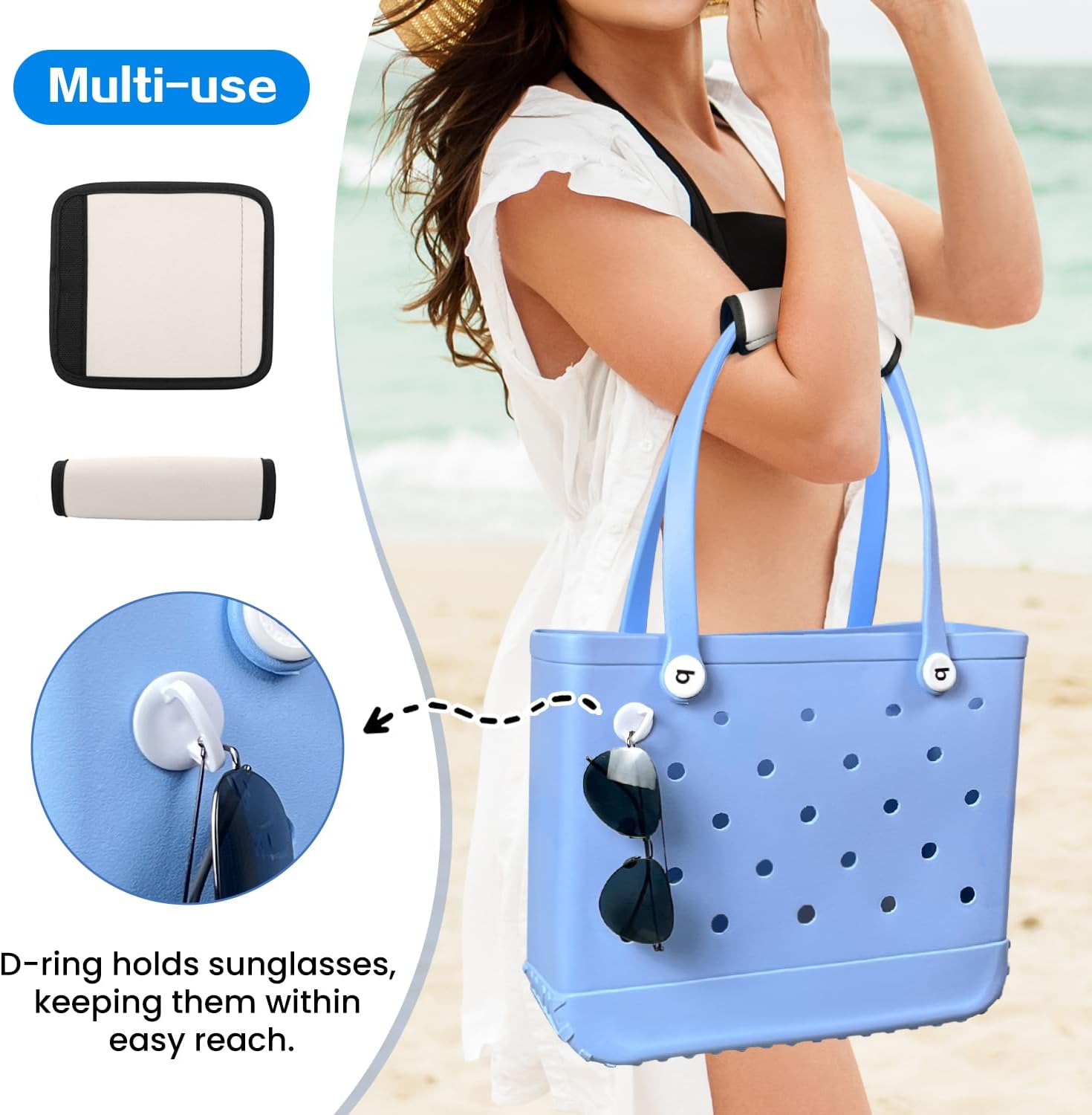 XYFuuee Strap Wrap for Bogg Bag Accessories, Adjustable Crossbody Shoulder Straps Replacement for Beach Rubber Tote Bog Bag - Image 7