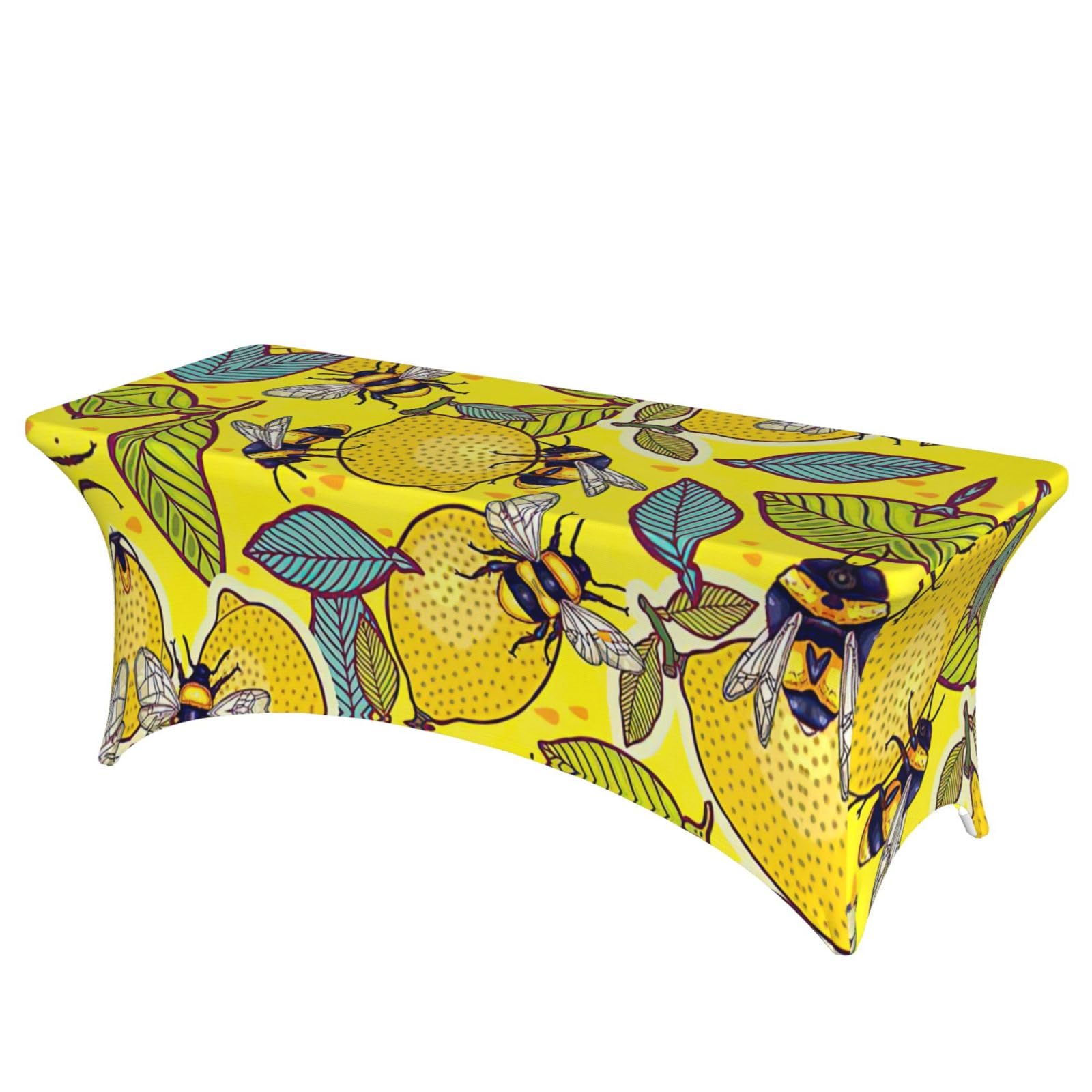 Housse de table extensible jaune citron EdWal 1,8 m pour vos réceptions