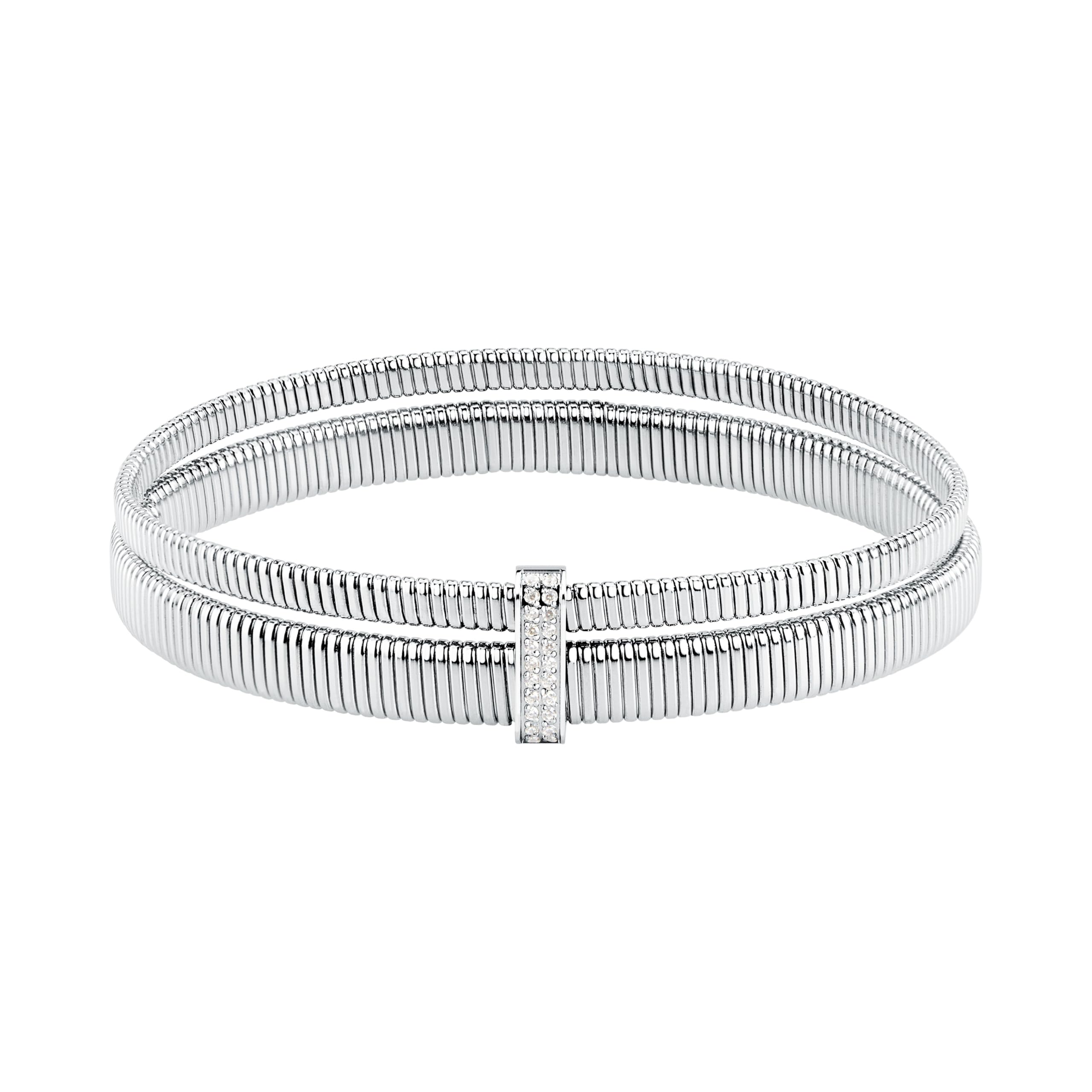 Morellato Bracciale Donna in Acciaio, Cristalli, Collezione ONDA, Bangle