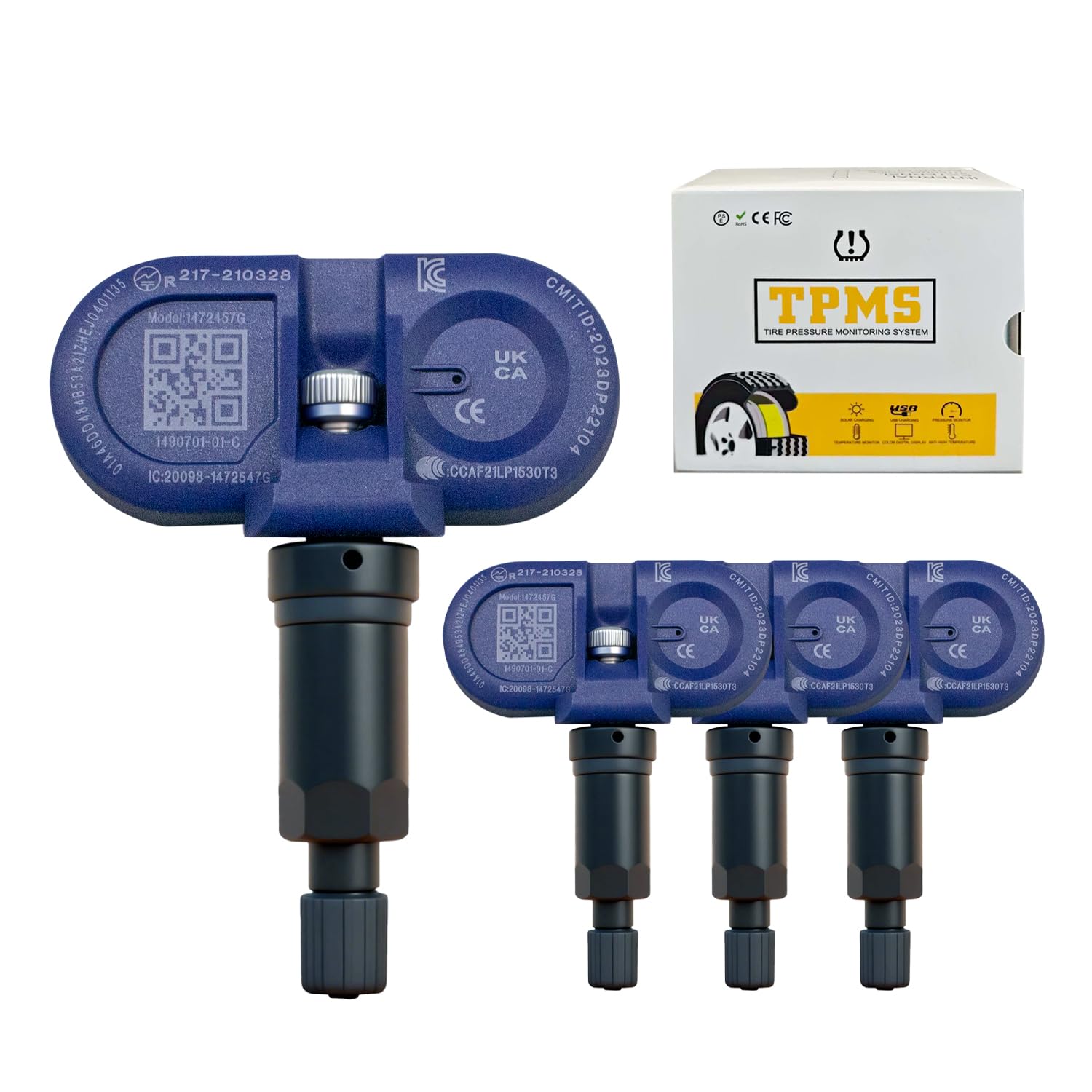Bluetooth TPMS Sensor for Tesla Model 3, Model Y, Model S, Model X 2020-2025, Tire Pressure Monitoring Sensor Replacement OE# 1490701-00-B, 1490701-01
