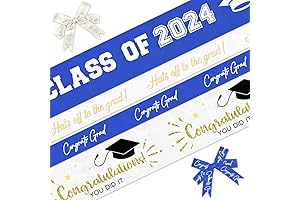 2024 Black and Gold Graduation Ribbon