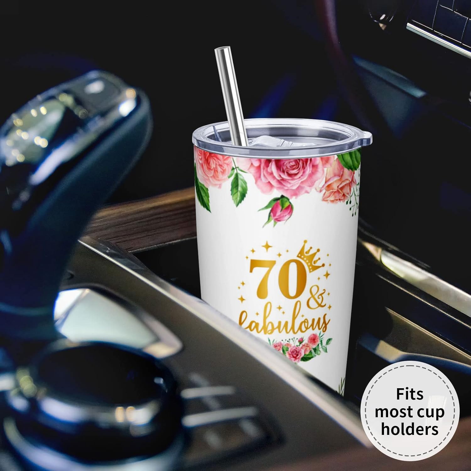 70th Birthday Gifts for Women, Gifts for 70 Year Old Woman, 70th Birthday 20oz Tumbler, 1956 Bday Gift for Women, 70th Bday Gift Ideas - Image 7