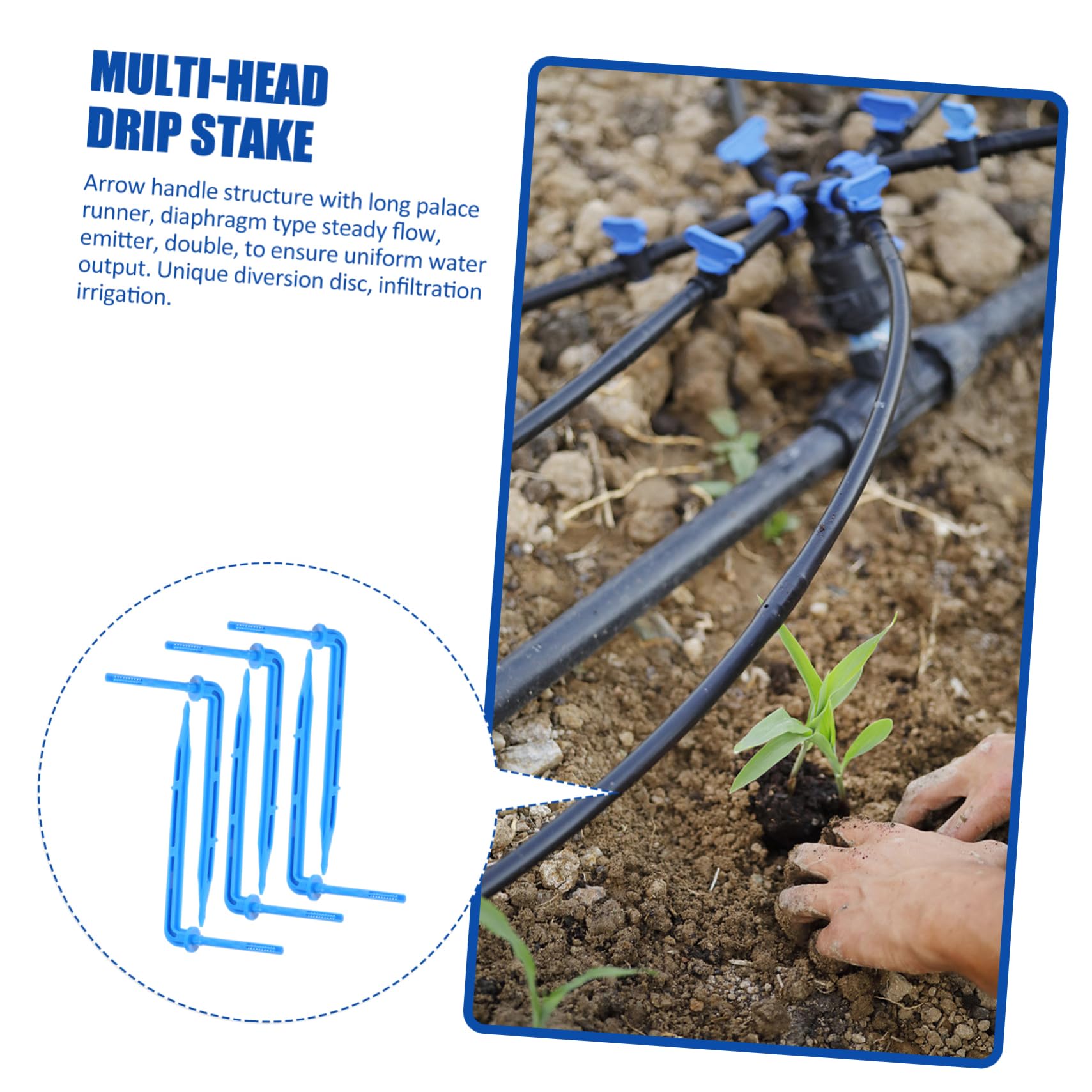 BESPORTBLE 4 Set Irrigatore Automatico A Goccia Picchi Bagnante Gocciolante Irrigazione Impianti per Irrigazione Piante Picchetto Automatico A Goccia Irrigazione Automatica A Goccia 100 Pz*4