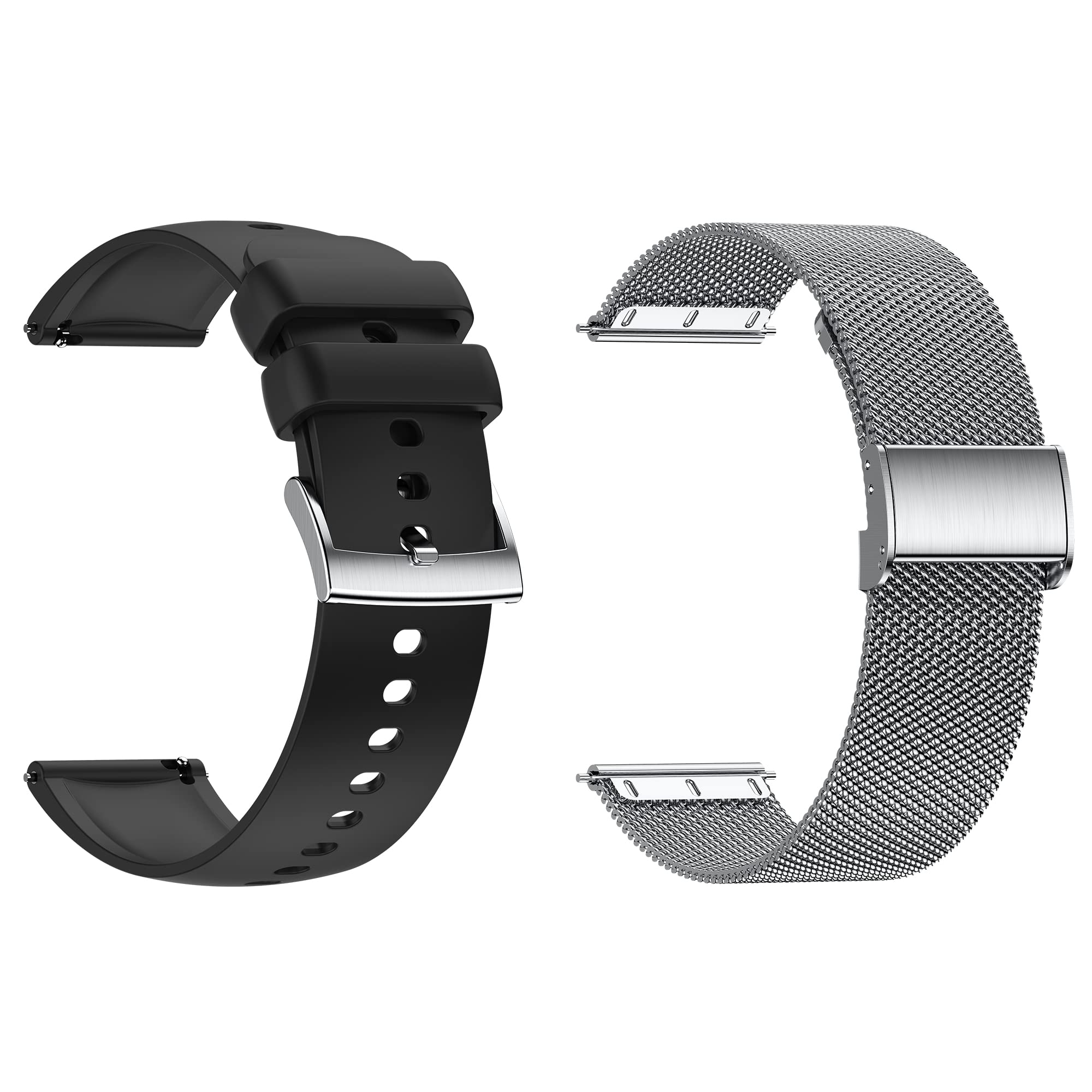Popglory Smartwatch 22mm Ersatzarmbänder für P66,Verstellbare Ersatzbänder für Damen Herren