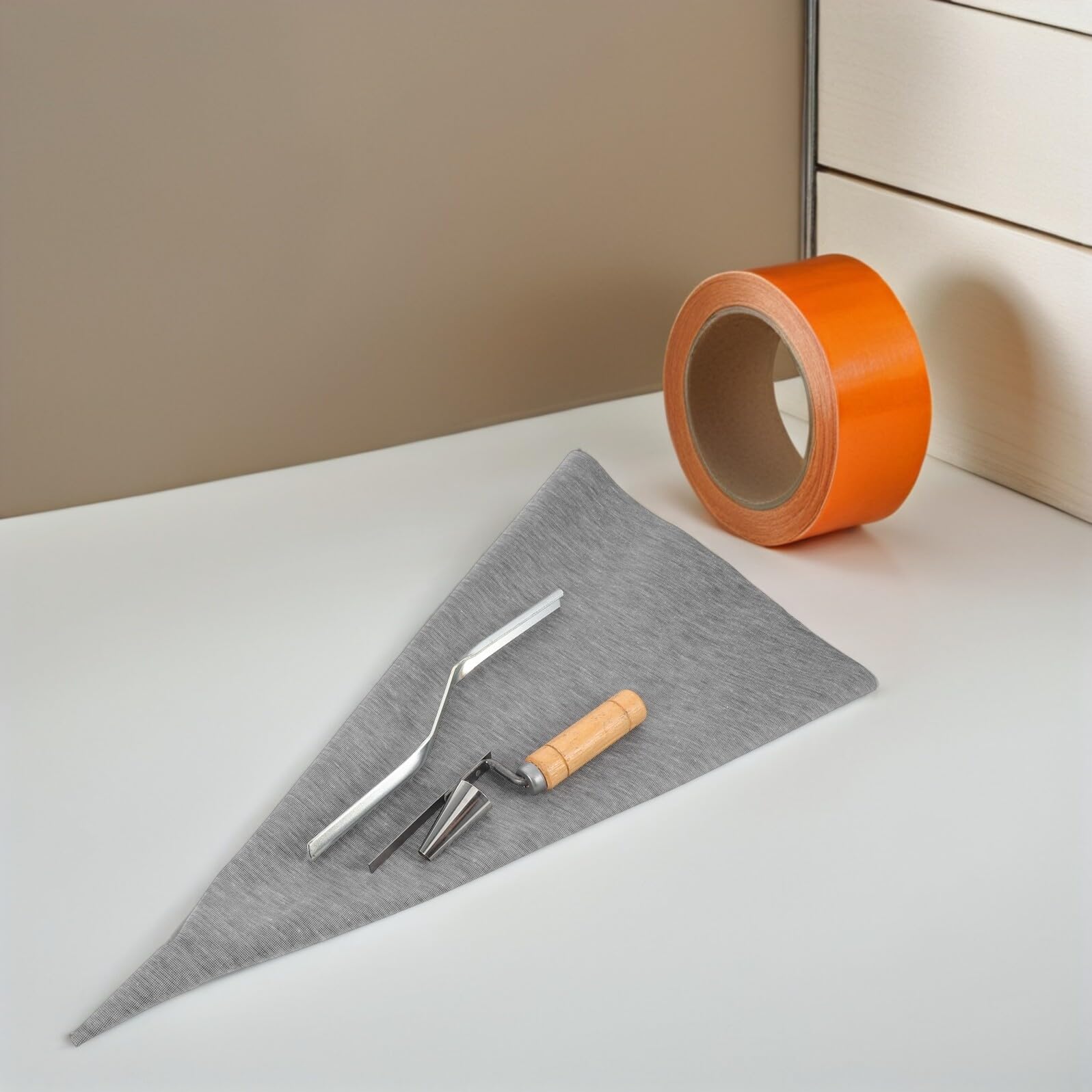 Toddmomy à Mortier pour Maçonnerie de Jointoiement Flexible avec Pointe Métallique Kit Installation pour Carrelage et Briques Anti-fuites pour Mortier et Couleur Outil de Maçon