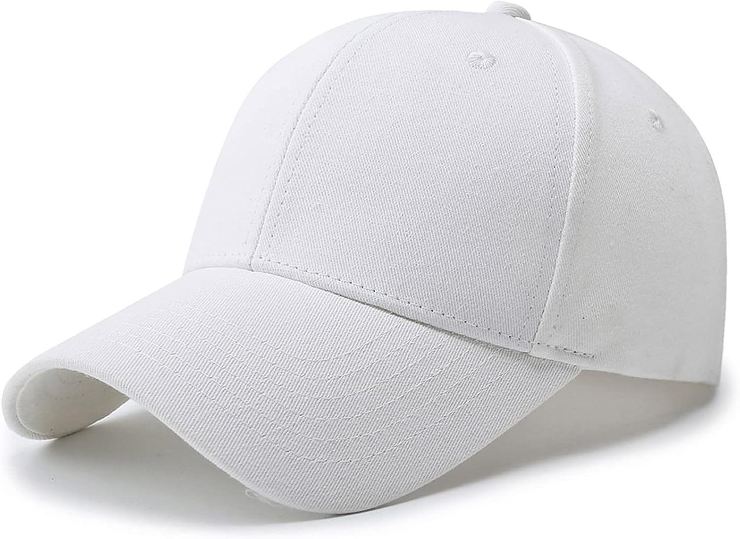 KGAIXN Unstructured Structured Front Panel Baseball Cap Golf Dad Trucker Hat for Men Women, White