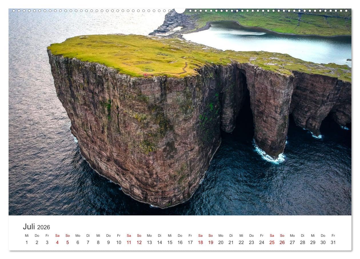 Färöer - Einzigartige Inseln (hochwertiger Premium Wandkalender 2026 DIN A2 quer), Kunstdruck in Hochglanz: Entdecken Sie das hevorragende Färöer, so wie Sie es noch nie gesehen haben.