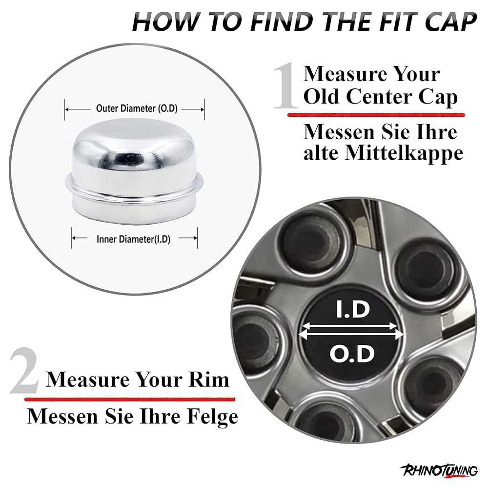RhinoTuning - Pack De 2 Protège-moyeux Anti-poussière 62mm - Aluminium Chromé Pour Camions, Remorques Et Bateaux