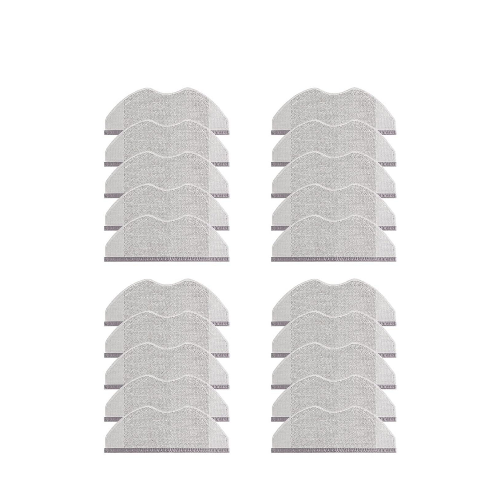 VIXWDRUTY Compatible For Xiaomi，S40 OV81 H40 OV51 S40C E101 Robot Vacuum Cleaner Accessories Replacement Mop Cloth(20pcs)