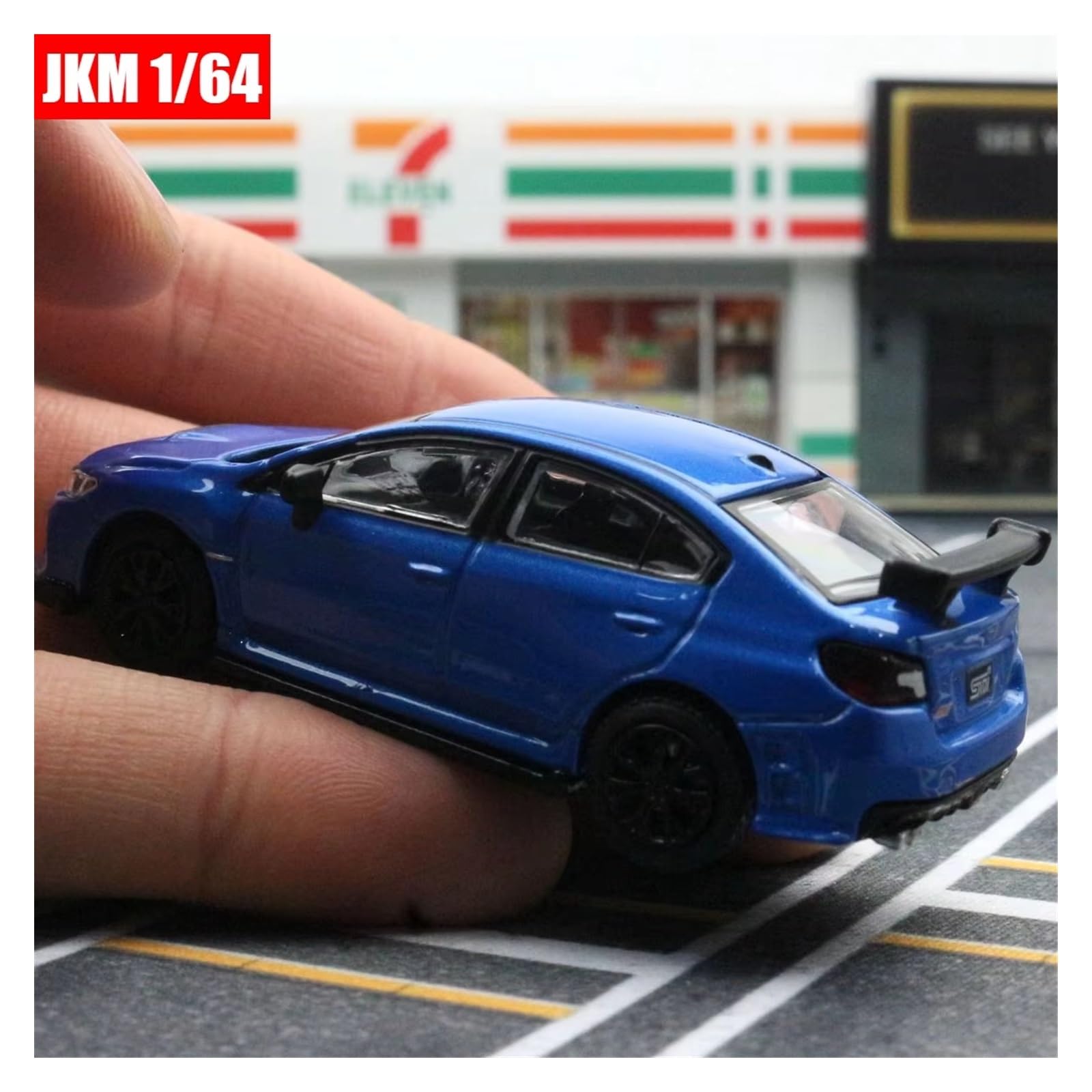 Modelo De Coche De Carreras De Juguete STI WRX A Escala 1/64, Aleación De Metal Fundido A Presión, Ruedas Libres, Regalo De Colección.(Yellow,No Box)