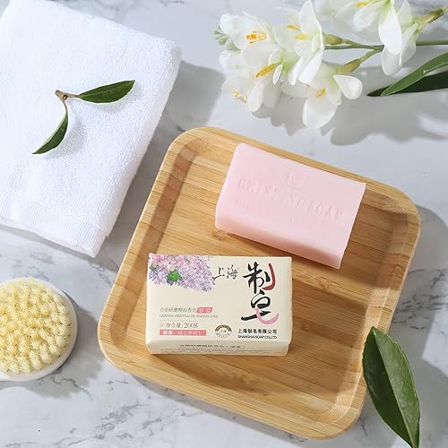 Miniatura 2 de Bee & Flower Barra de jabón natural hecha a mano con rosa de damasco con aceites esenciales orgánicos perfumados, barra de jabón de barra francesa