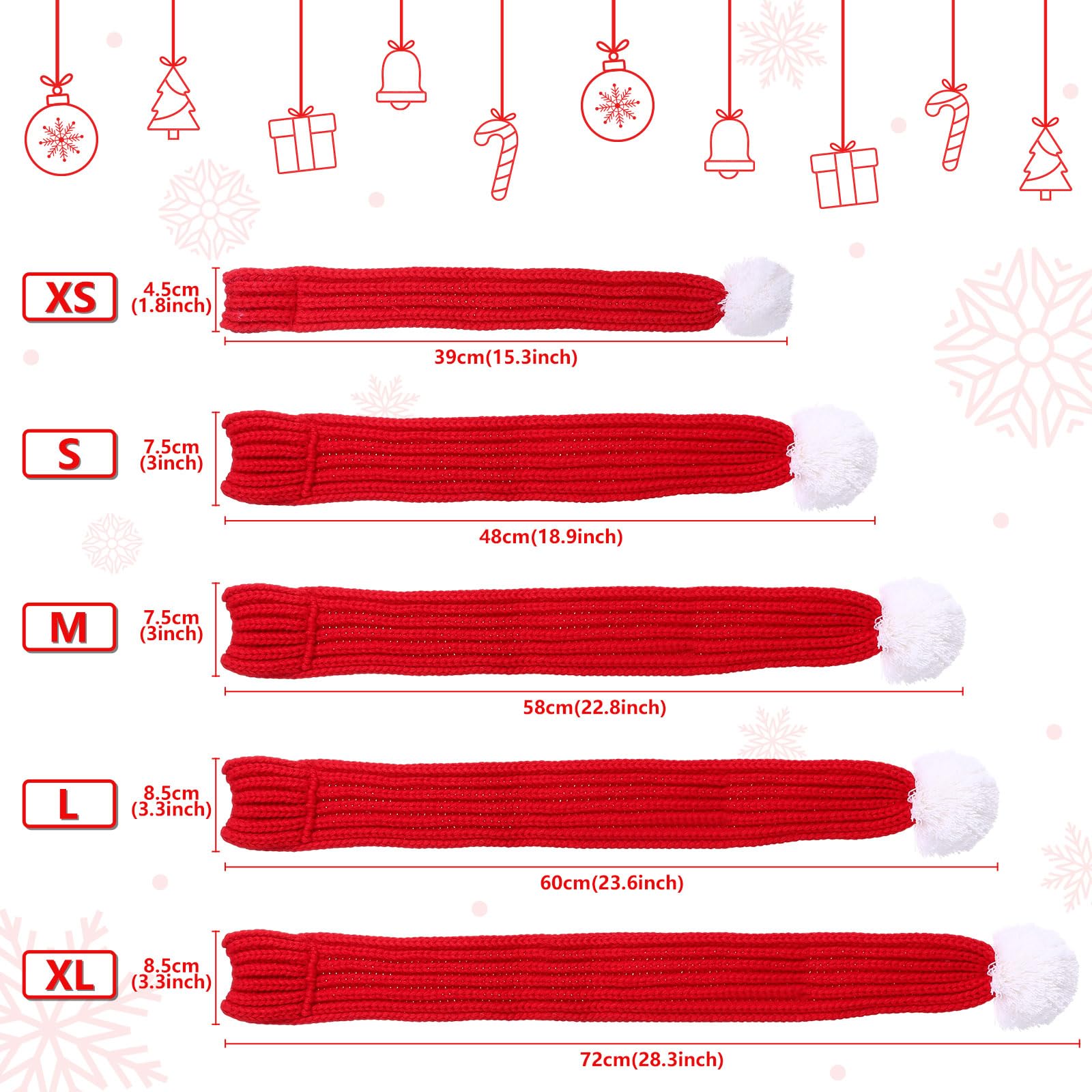 Naler Christmas Pet Santa Red Scarf - Accessories for Cats Dogs & Other Pets - Christmas Party Favor Supplies - Image 3
