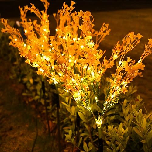 Miniatura 3 de Juego de 4 luces solares de jardín para exteriores, 8 modos de iluminación mejorados, decoraciones de patio de verano, luces solares de camino,