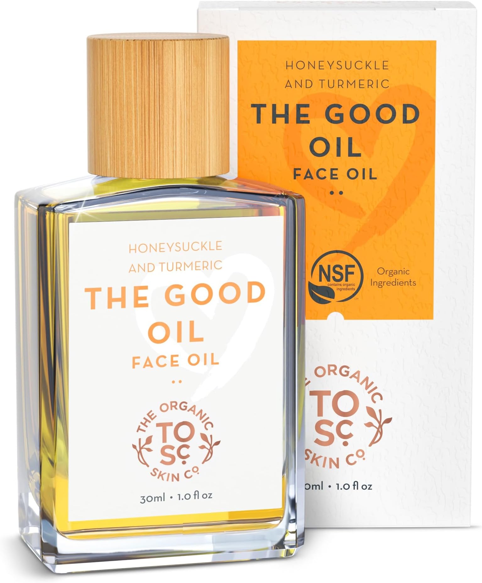 The Organic Skin Co., The Good Oil, Face Oil, Honeysuckle and Turmeric, 1 fl oz (30 ml)