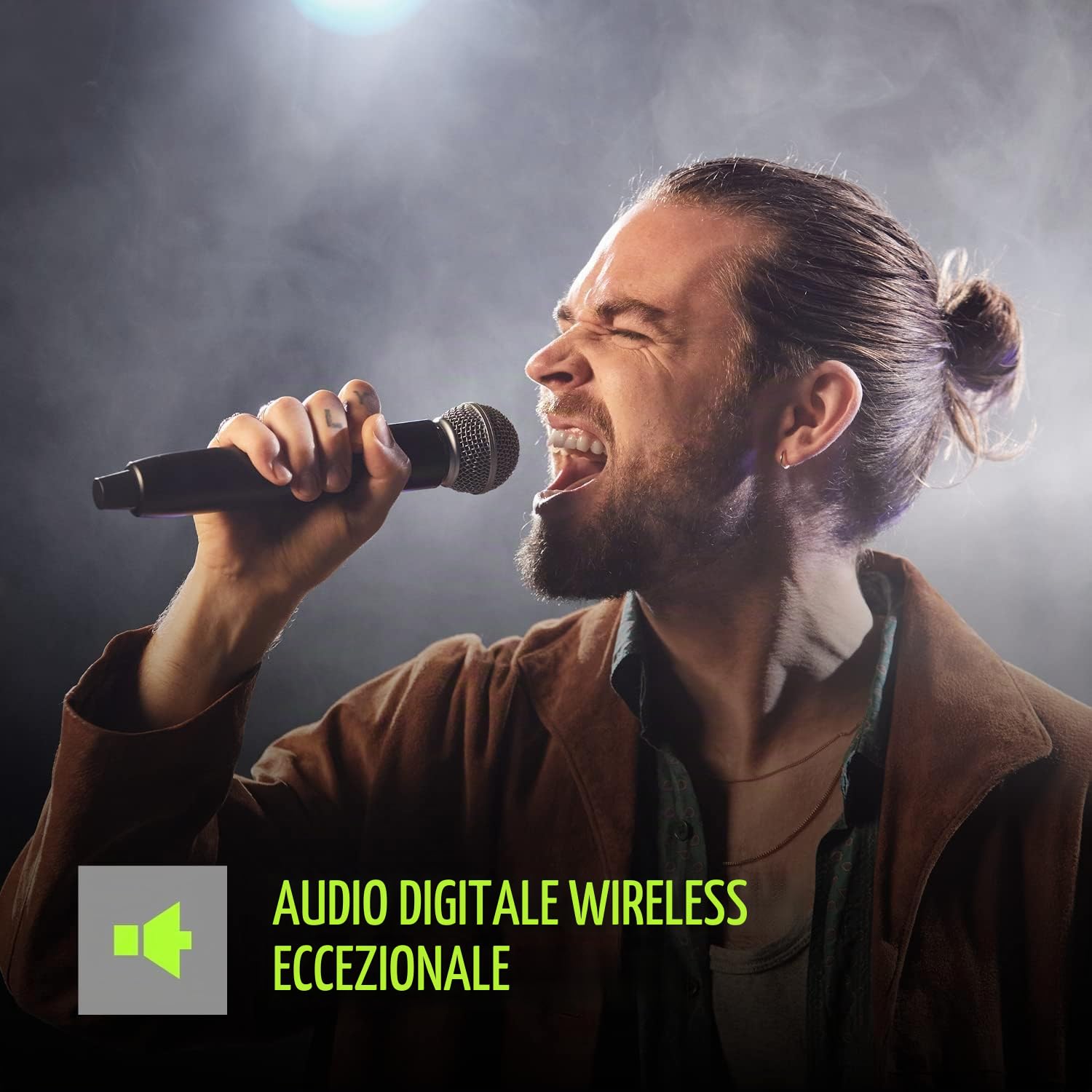 Shure GLXD16+ Dual Band Pro Digital Wireless System - Perfetto per chitarra e basso - Durata della batteria 12 ore, portata 30,5 m | Include cavo WA305 Premium per chitarra con jack da 6,35 mm e