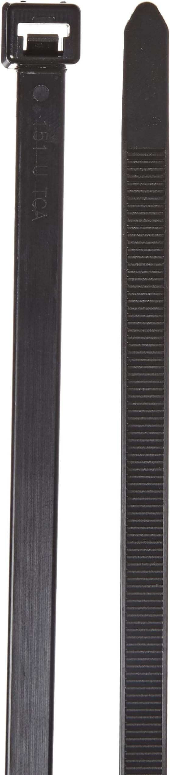 T120R0K2 Heavy Duty Cable Tie, 15.2" Long, 120lb Tensile Strength, PA66, Black (Pack of 50)