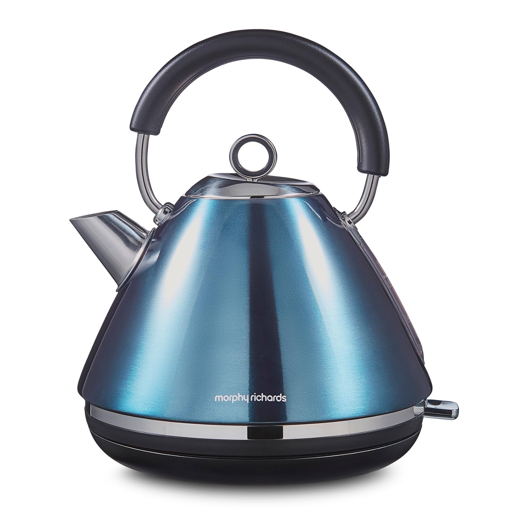 Morphy Richards Blue Accents Pyramid 1.5L Kettle Metallic Red In