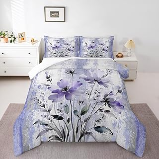 14 Bedroom Wall Design Ideas for Stylish Texture and Personality 37 Erosebridal Watercolor Flowers Queen Bedding Sets for Women,Soft Microfi...
