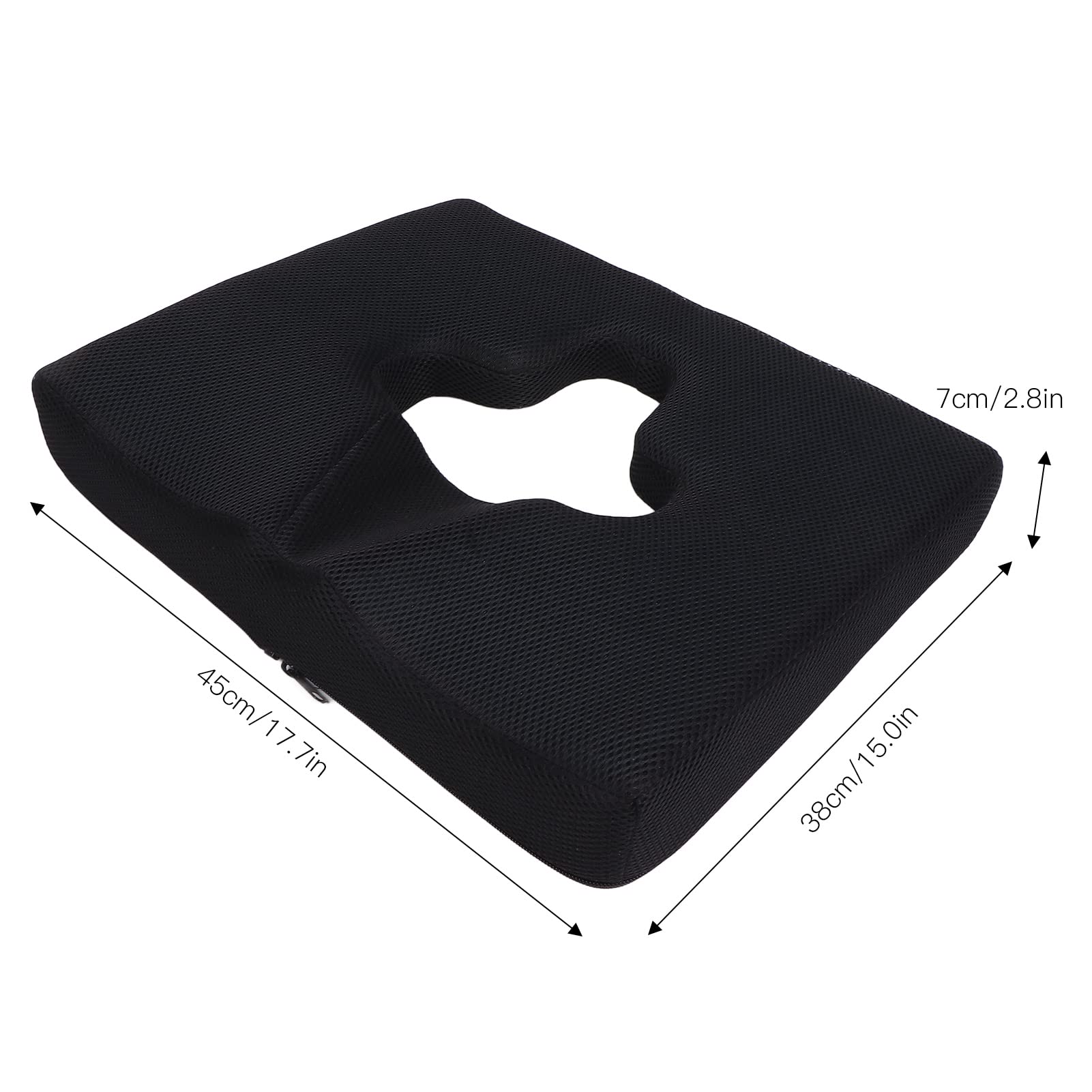 Cojín de Asiento Ortopédico, Gélido Antideslizante y Espuma Viscoelástica para Dolor de Coxis, Aumenta la Comodidad del Asiento, Ideal para Viajes y Trabajo en Oficina.