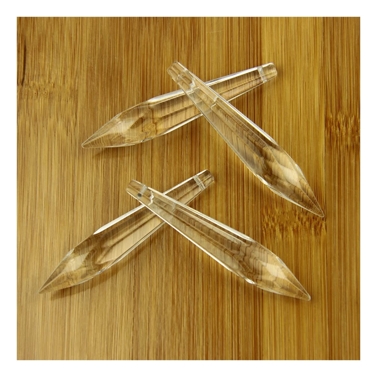 Chandelier Crystal Prisms Pendants 50mm 63mm 76mm 100mm Crystal Multifaceted U-drop Icicle Prism U-drop Prism Pendant For Home Decor Crystals Lighting Lamp Replacement Parts (Color : 100mm 10pcs)