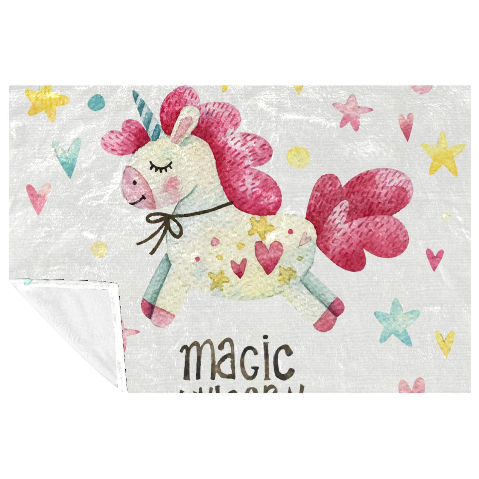 Plaid licorne magique aquarelle couverture douce pour des moments chaleureux