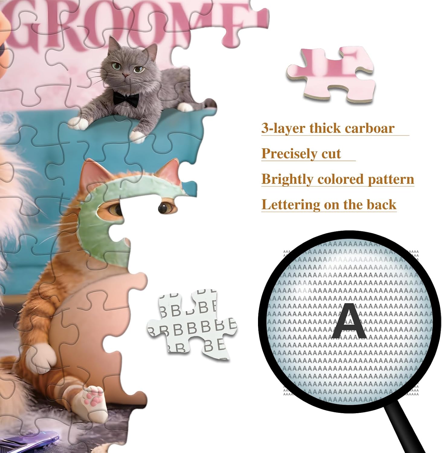 1000 Piece Jigsaw Puzzle for Adults，Funny Cat image 3