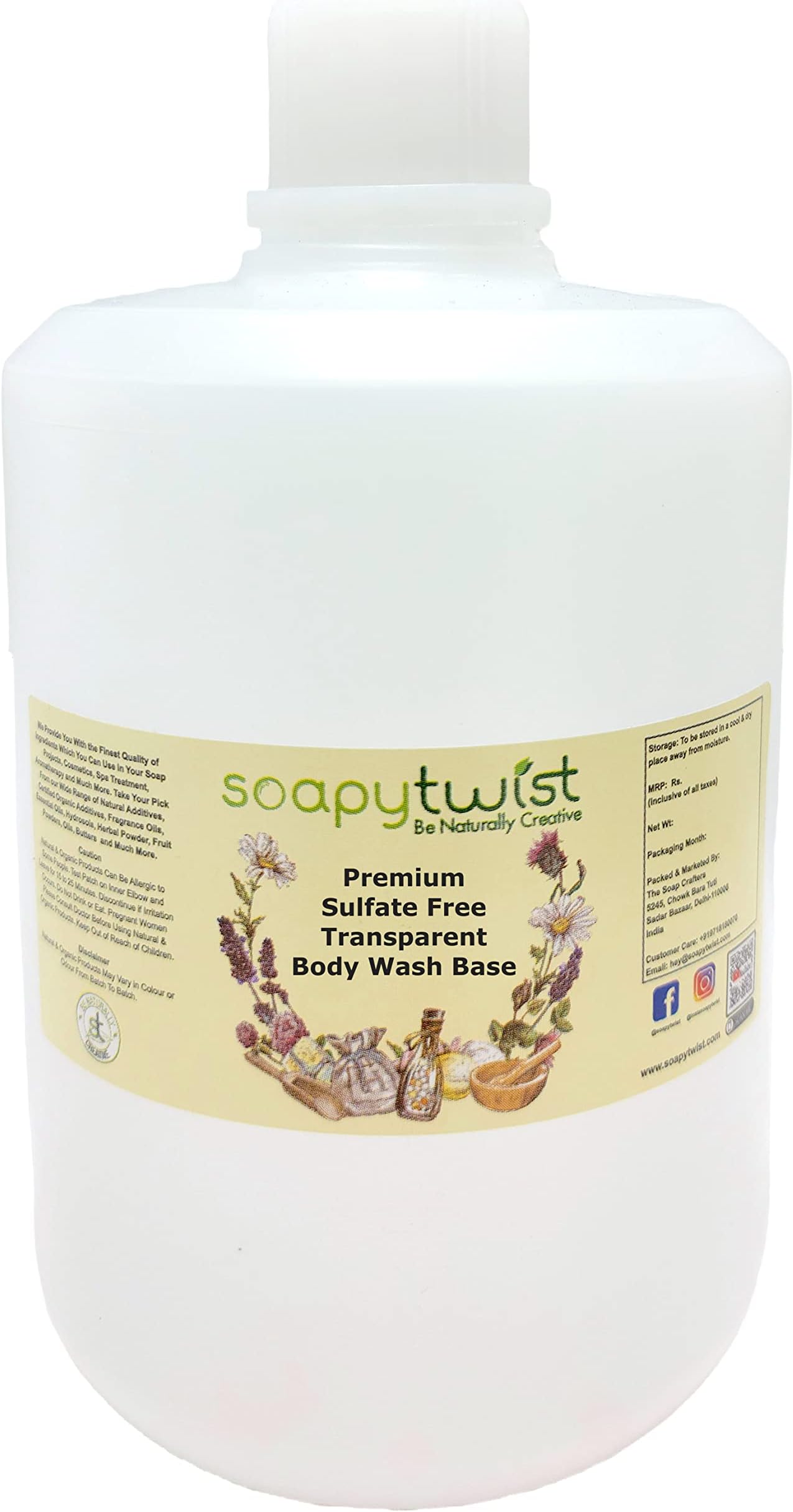 Soapy TwistSulfate Free Transparent Body Wash Base (750g) SLS, SLES, Paraben Free