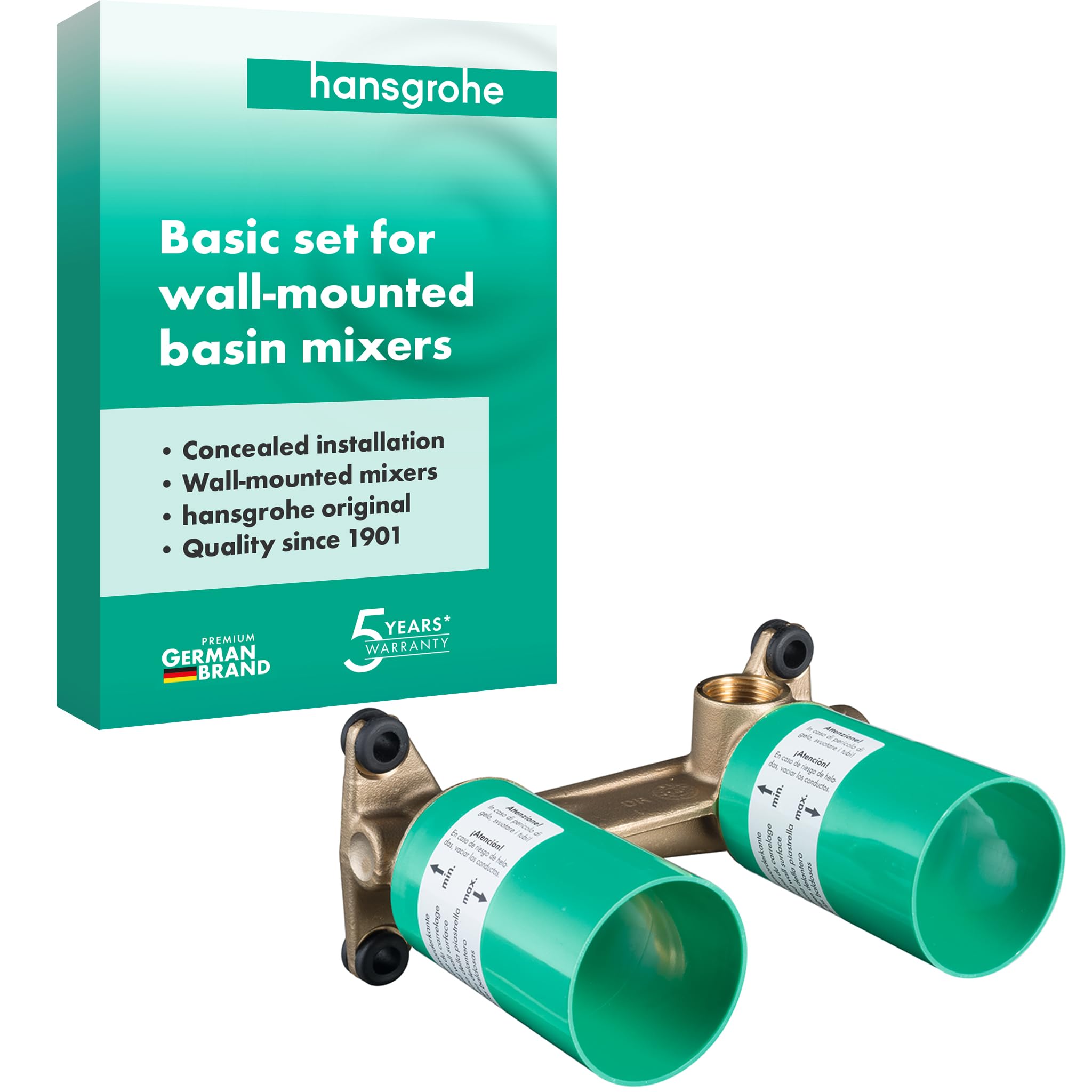 basic set for single lever basin mixers for concealed installation wall-mounted, 13622180