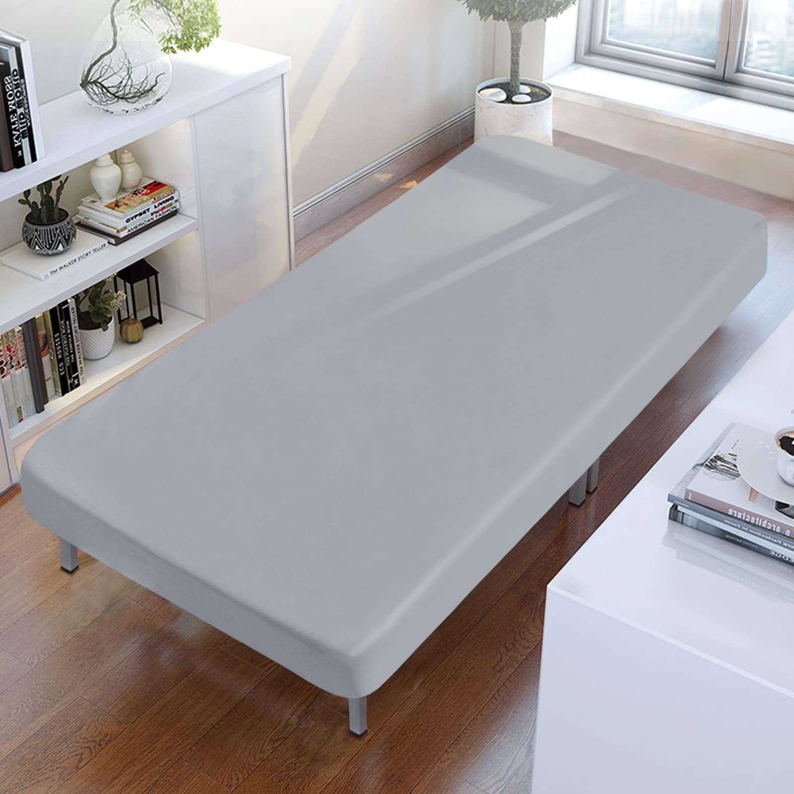 Cot Sheets 30" x 80", Cot Size Sheet Fitted with Narrow Twin/Camp Rvs Bunk/Guest Beds/Camping/Travel Trailers/Spilt Queen Bed, Super Soft Breathable Microfiber Cover, Bottom Sheet, Gray