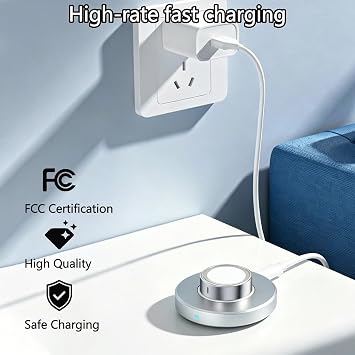 Charger Compatible with Aura-Smart Ring Gen 4-Size 9, Fast Charging Dock for Smart Ring with USB-C Cable, Plug and Play