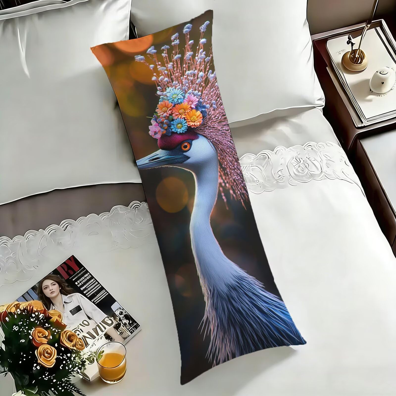 U00-784 poszewki na poduszki ze zwierzętami, 60 x 180 cm, miękkie, aksamitne, prostokątne, dekoracyjne poszewki na poduszki, z ukrytym zamkiem błyskawicznym, na sofę, łóżko, do salonu