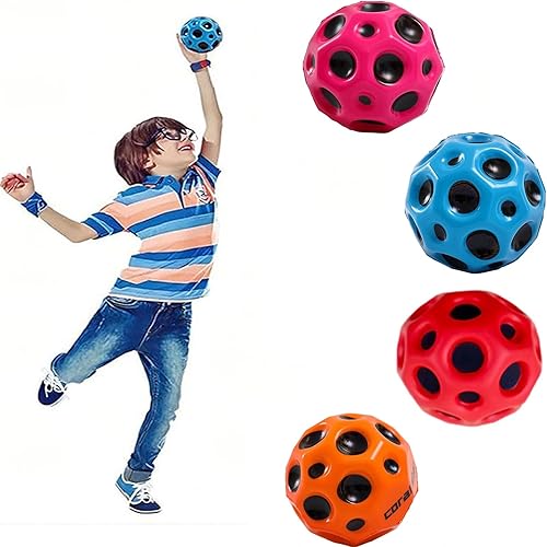 Bolas espaciales, bola de rebote extremadamente alta, bola espacial de meteorito, bola de rebote de goma, bola sensorial de Tiktok Pop para jugar en