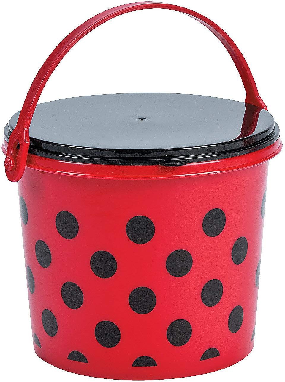 Ladybug Plastic Pails - Set of 12 - Birthday Party Supplies