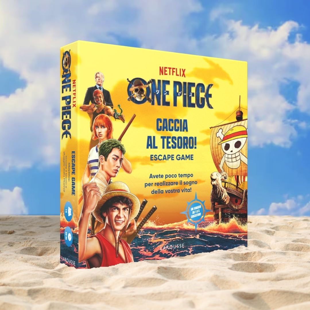 MS Edizioni - One Piece Escape Game: Caccia al Tesoro - Gioco da Tavolo della Serie TV | Escape Room in Casa per Amici | 1-​5 Giocatori | 14+ Anni | Edizione italiana