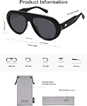 SOJOS Trendy Oversized Polarized Aviator Sunglasses Womens Men Retro Vintage 70s Style UV Protection Sun Glasses SJ2390