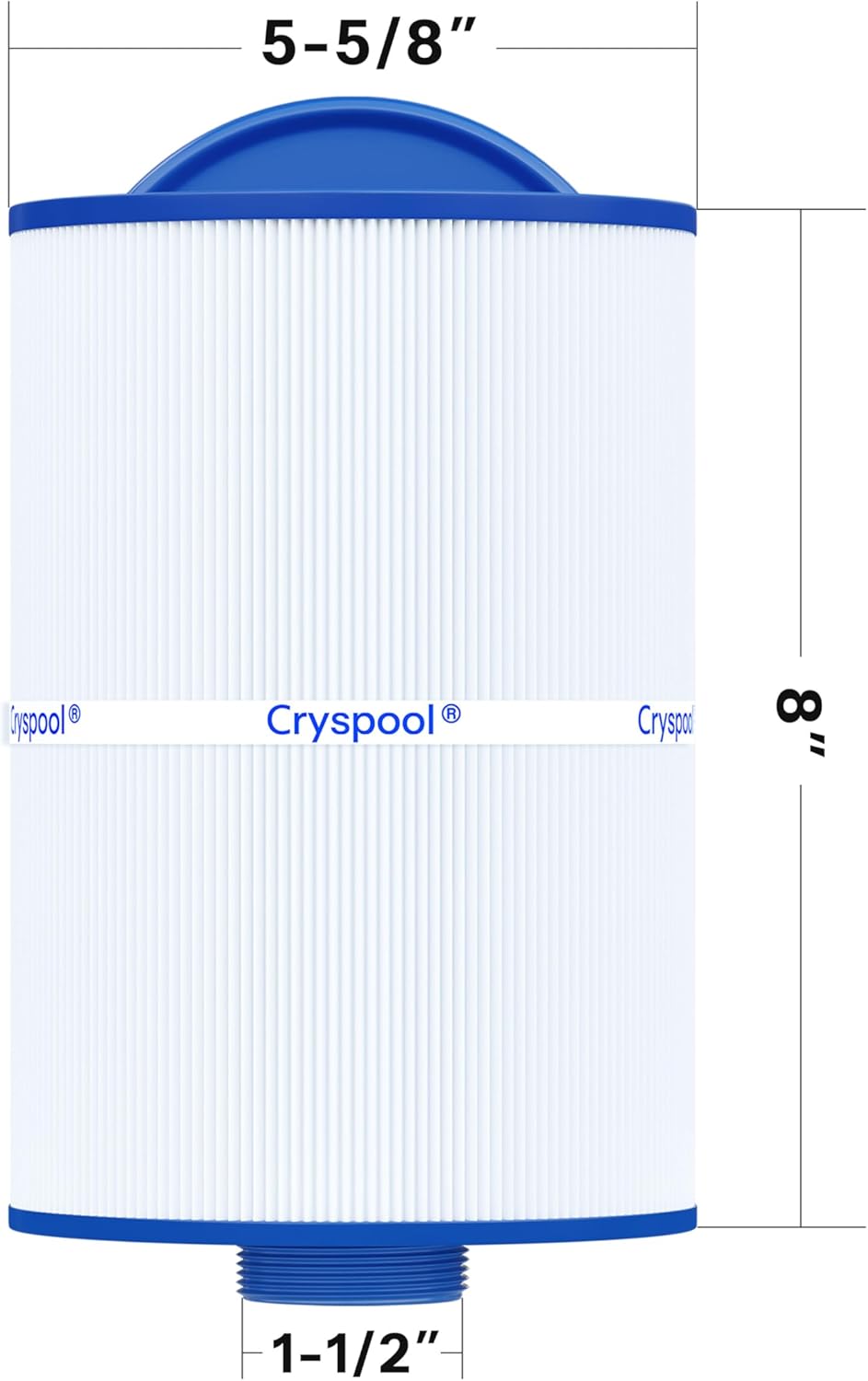 Cryspool® 05015 Spa Filter Compatible with 5CH-35, PMAX50P4, PAS35P, Maax 104309, FC-0300, 35 Sq. Ft hot tub Filter Cartridge, 1 1/2" MPT, 2 Pack - Image 4