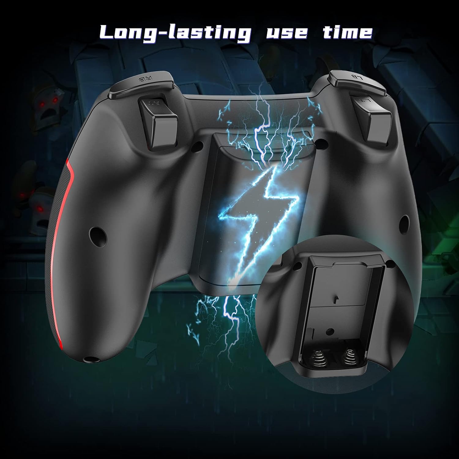 EasySMX Wireless Game Controller, 2.4G Wireless Gamepad Joystick PC, Dual Vibration, Support PC (Windows XP/7/8/8.1/10) and PS3, Android, Vista, TV Box/Android Phones, Tablets