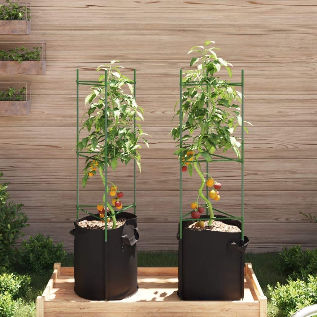 Gecheer Tutor para Tomates con Bolsa 2 uds de Acero y PP 116 cm,Tutores para Plantas Trepadoras,Soporte para Plantas